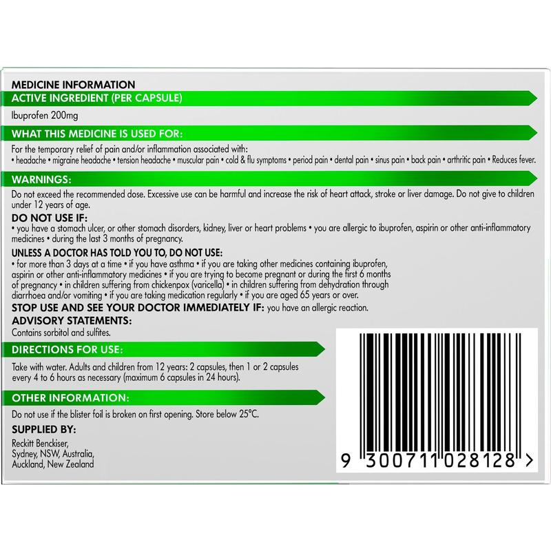 Nurofen Zavance Mini Liquid Capsules 64s