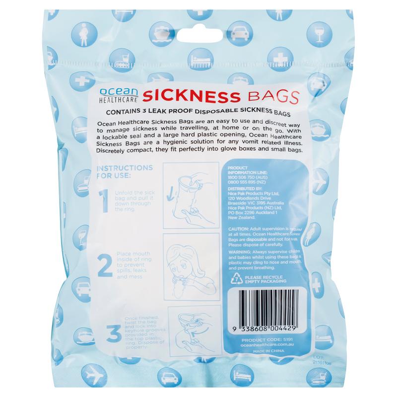Ocean Healthcare Sickness Bag 3pk