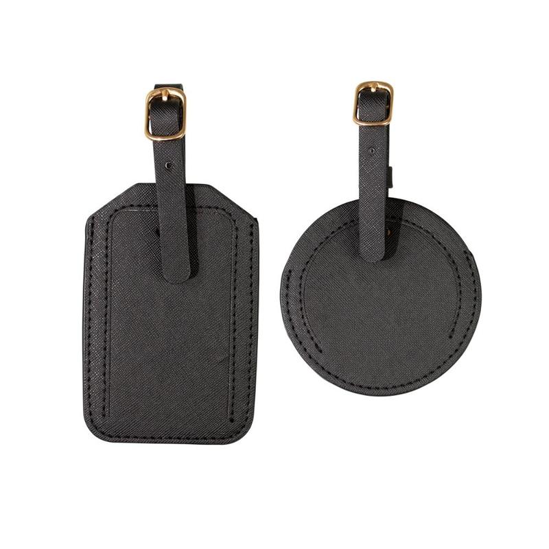 Tender Love + Carry Black Luggage Tag Set 2pcs