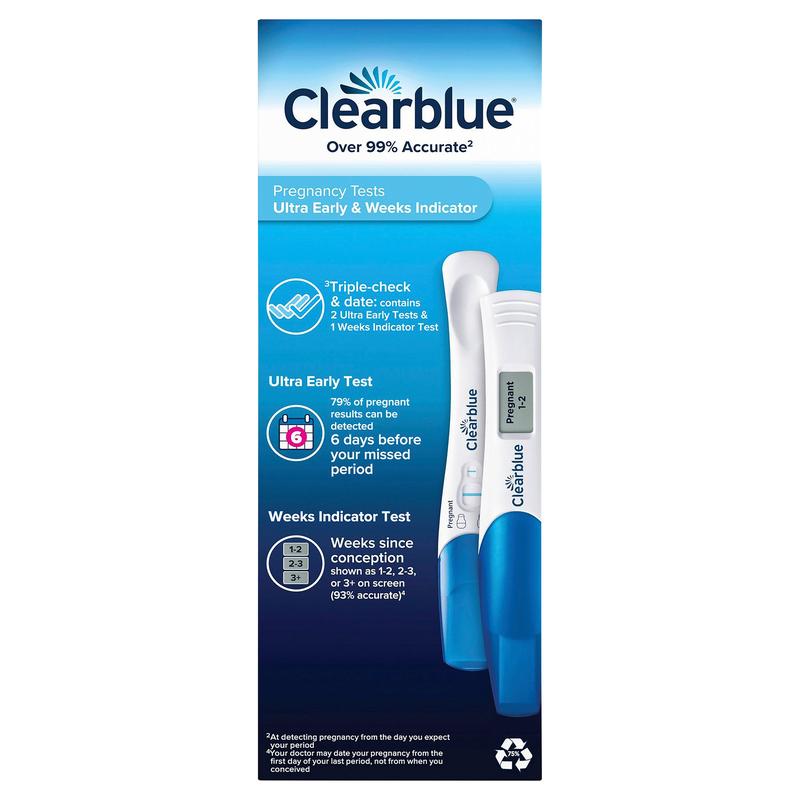 Clearblue Pregnancy Triple Check + Date Test 3pk