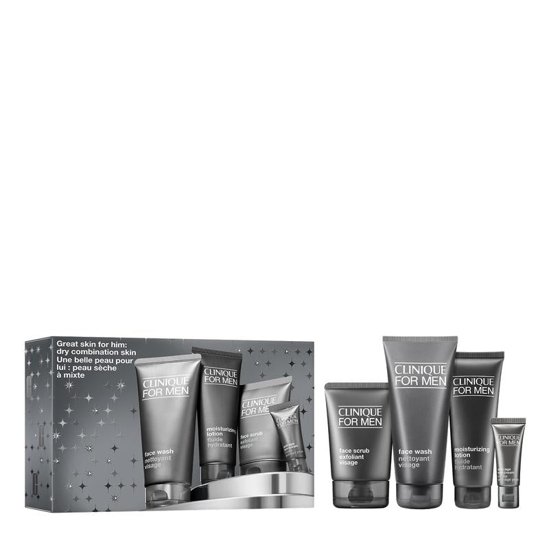 Clinique Great Skin For Him: Dry Combination Set 4pcs