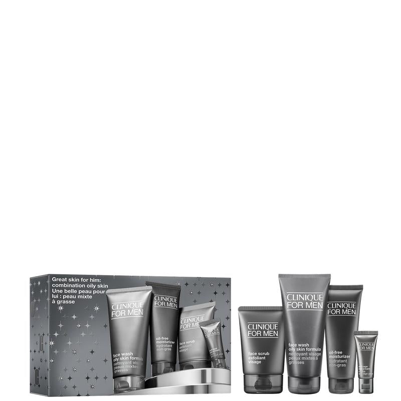Clinique Great Skin For Him: Oily Combination Set 4pcs