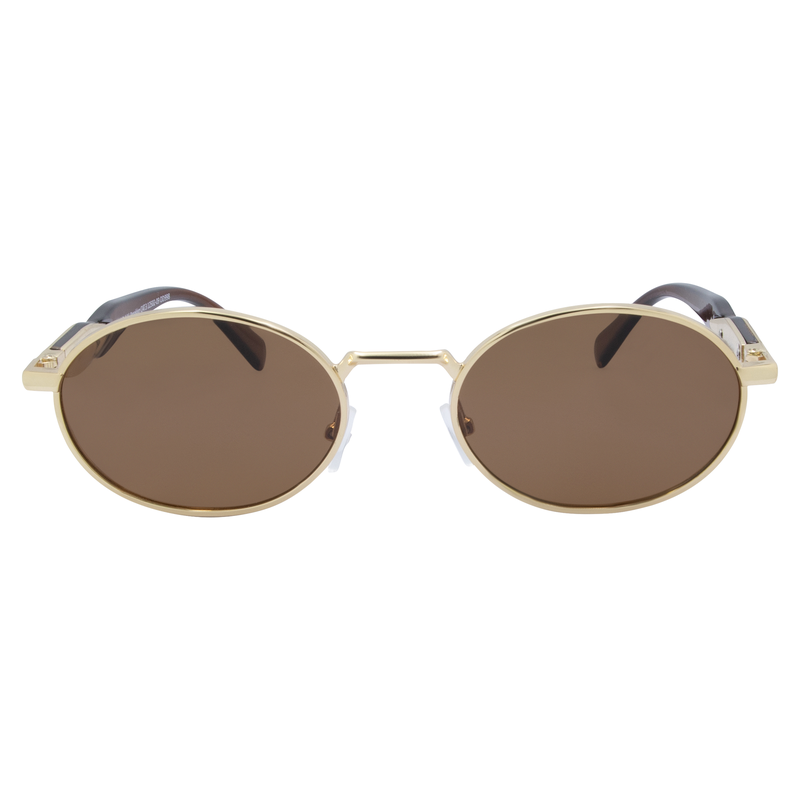 OneDay Brooklyn Polarised Sunglasses Gold Brown