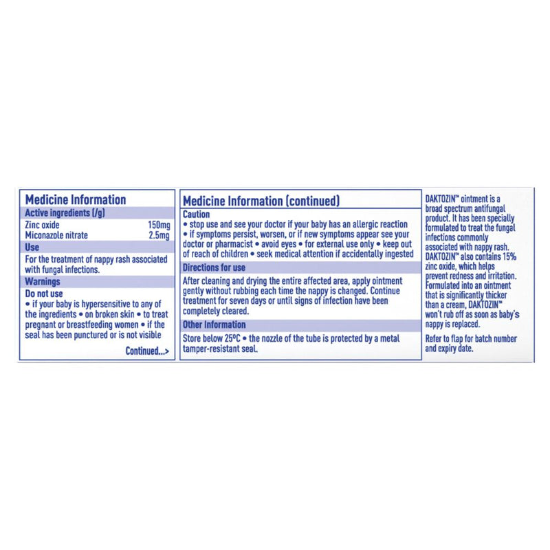 Daktarin Daktozin Ointment Cream 15g