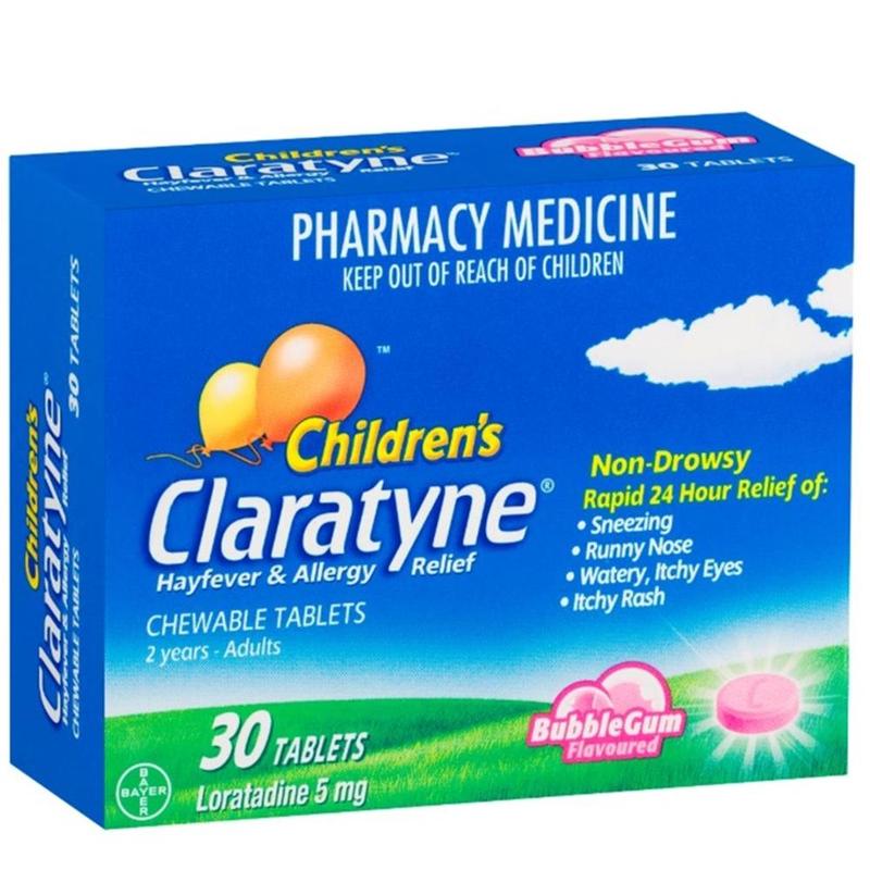 Claratyne Bubblegum Chews 5mg 30s