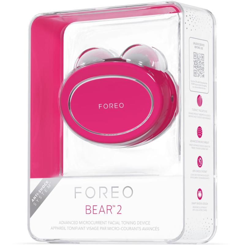 FOREO BEAR 2 Smart Microcurrent Facial Toning Device Fuchsia 1ea