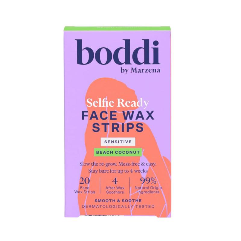 Boddi Coconut Facial Wax Strips 20pk