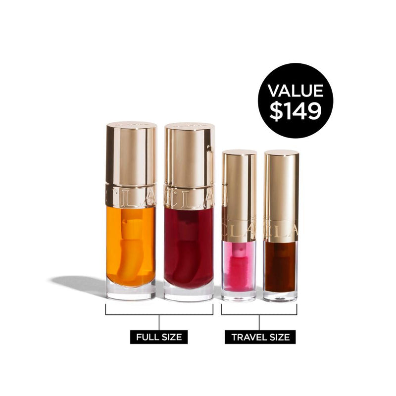 Clarins Lip Comfort Oil Duo & Mini Set 4pcs