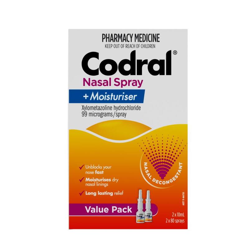Codral Nasal Spray Xylo 10ml 2pk