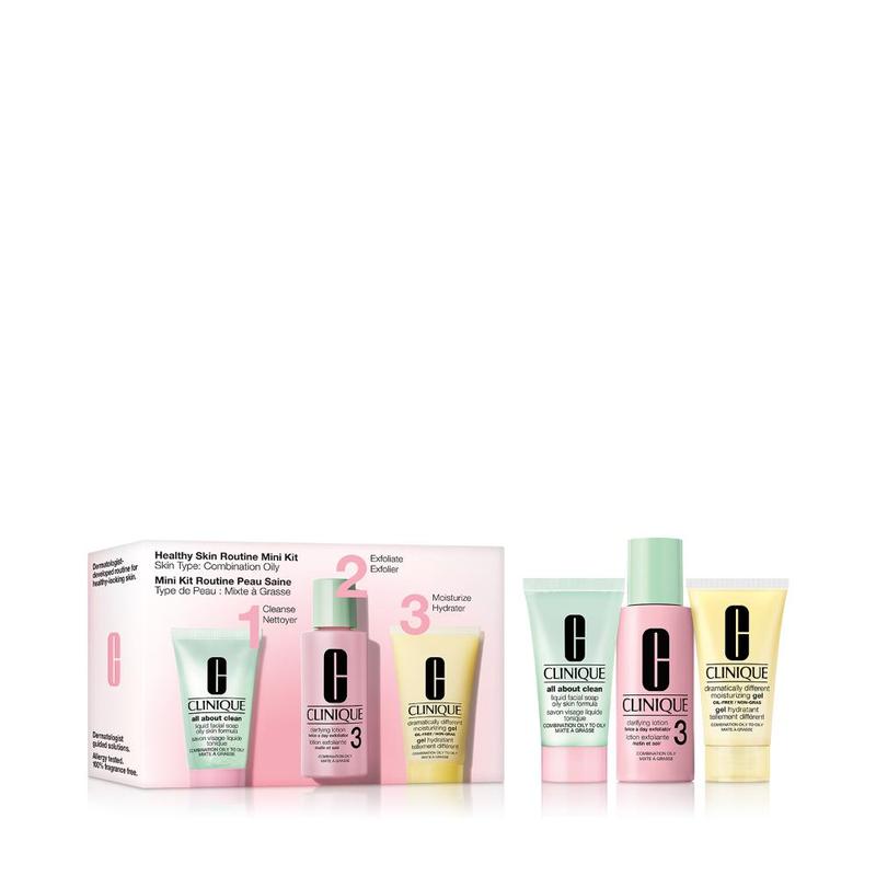 Clinique Healthy Skin Routine: Mini 3-Step Kit For Combination Oily Skin 3pcs