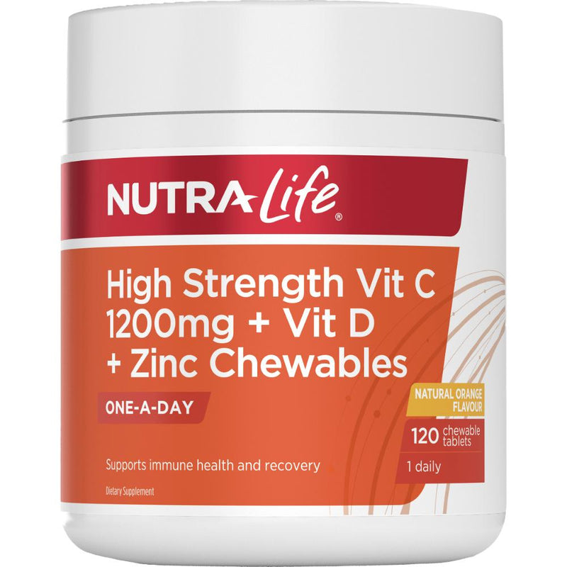 Nutra-Life High Strength Vit C 1200mg + Vit D + Zinc 120pk