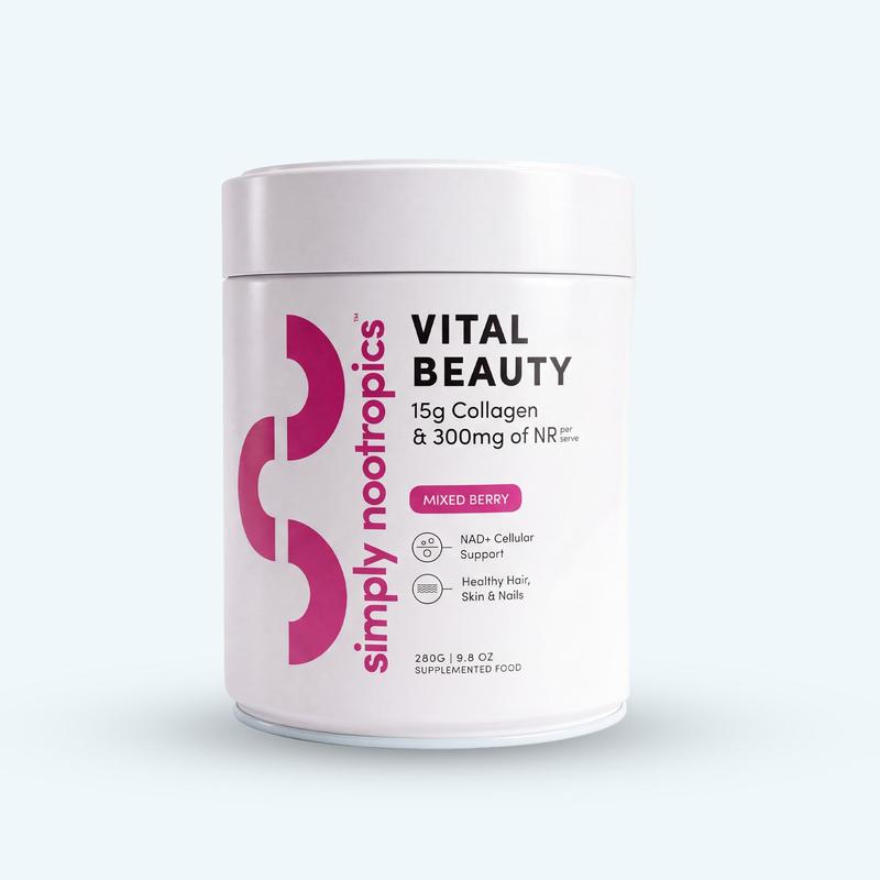 Simply Nootropics Vital Beauty Collagen Powder Mixed Berry 280g
