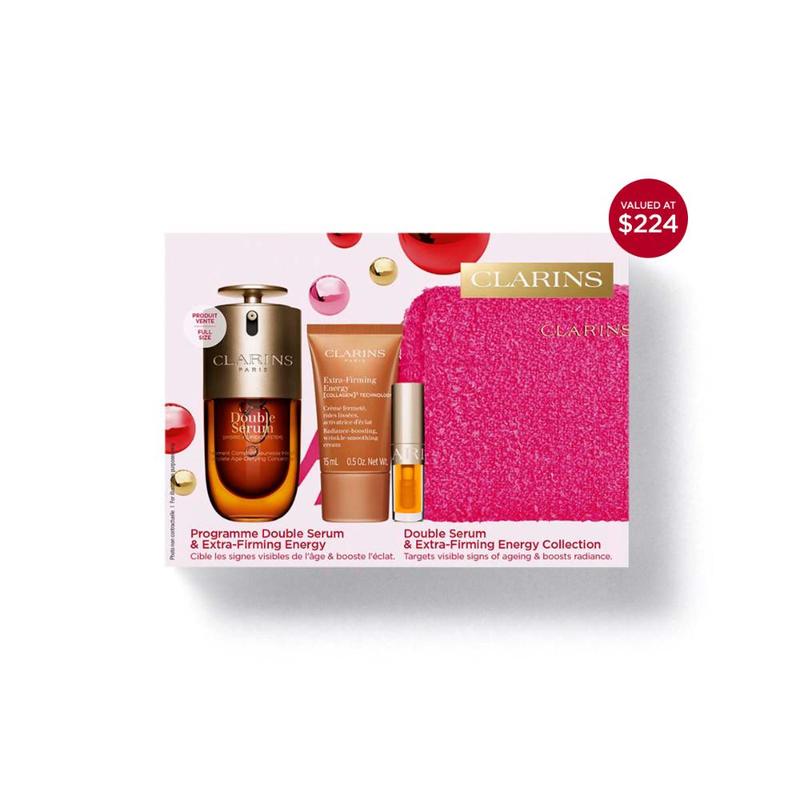 Clarins Double Serum & Extra-Firming Energy Holiday Collection 4pcs