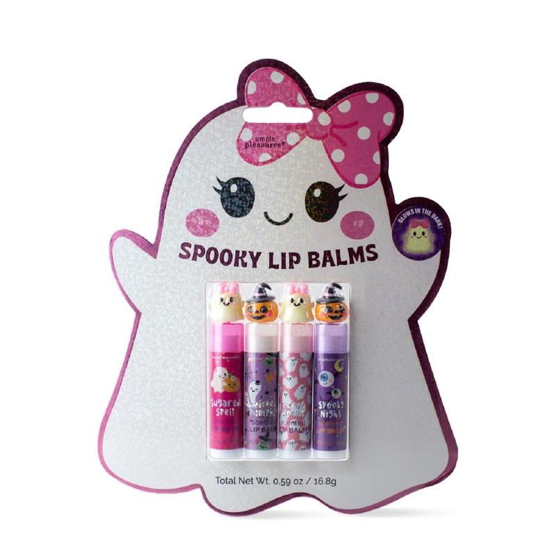 Simple Pleasures Spooky Friends Scented Lip Balm Set 4pcs