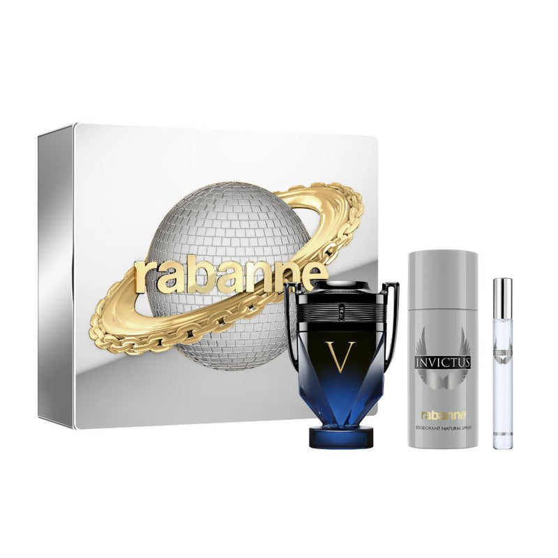 Rabanne Invictus Victory Elixir Parfum Intensse 100ml Gift Set 3pcs