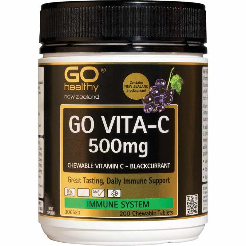 GO Healthy GO Healthy GO Vita-C 500mg Blackcurrant Chewable Tablets 200s 11202015