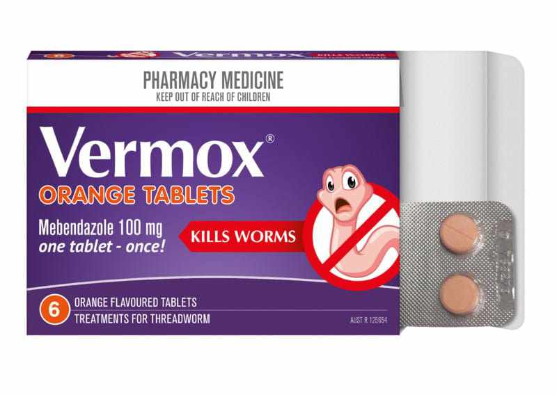 Vermox Vermox Orange Tablets 6s 11004757