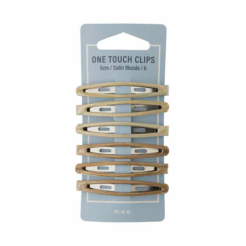 Mae Adorn by Mae One Touch Clips 6cm Satin Blonde 6s 11272838