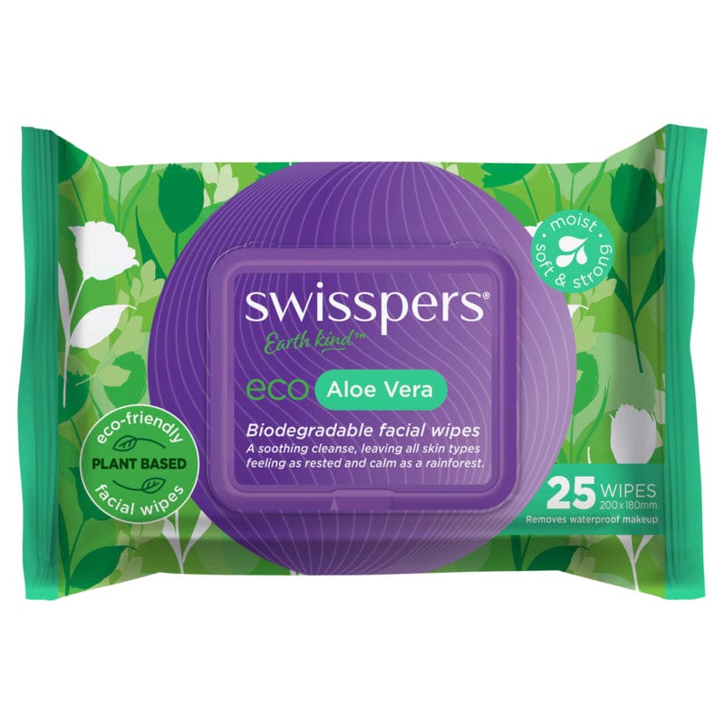 Swisspers Eco Aloe Facial Wipes 25pk