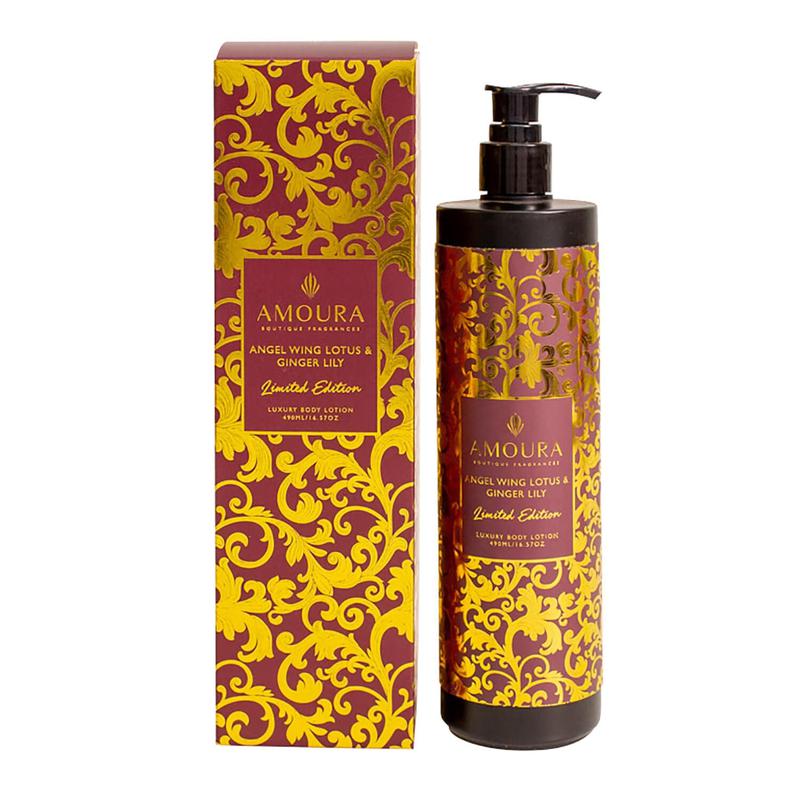 Amoura Body Lotion - Angel Wing Lotus & Ginger Lily 490ml