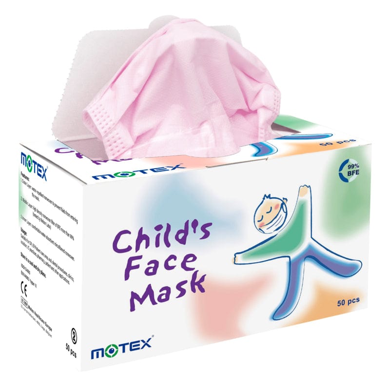 Motex Motex Mask Kids 3ply Pink Pink 50pk 20014615
