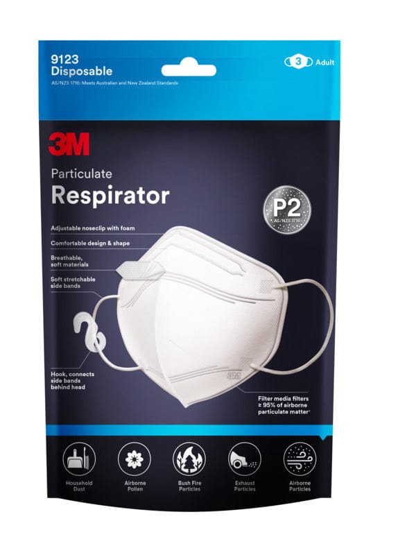 3M 3M Respirator 9123 P2 3pk 20015707