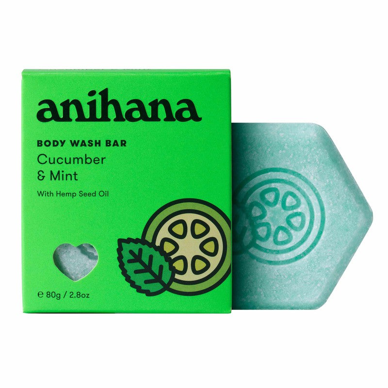 anihana Shower Bar Cucumbr & Mint 80g