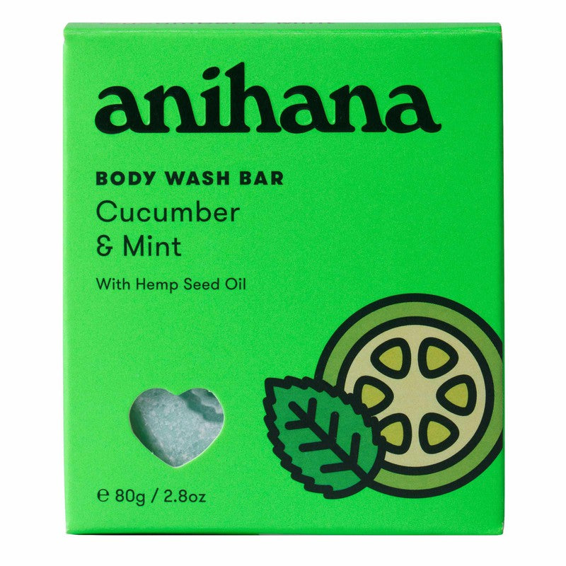 anihana Shower Bar Cucumbr & Mint 80g