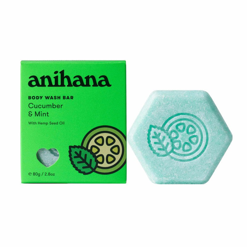 anihana Shower Bar Cucumbr & Mint 80g
