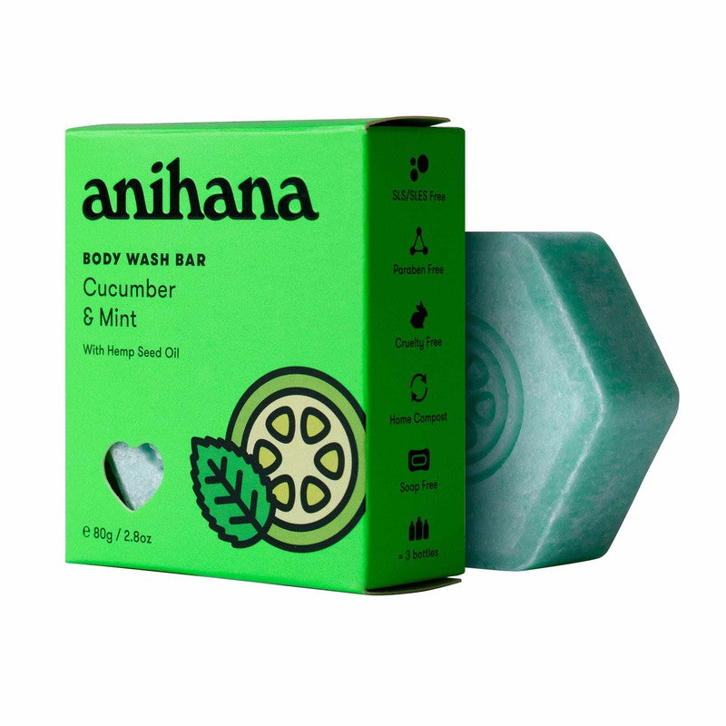anihana Shower Bar Cucumbr & Mint 80g