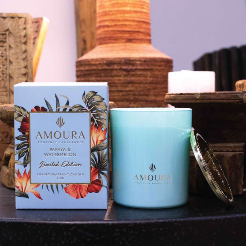 Amoura Amoura Luxury Fragrant Candle - Papaya & Watermelon 310g 20017206
