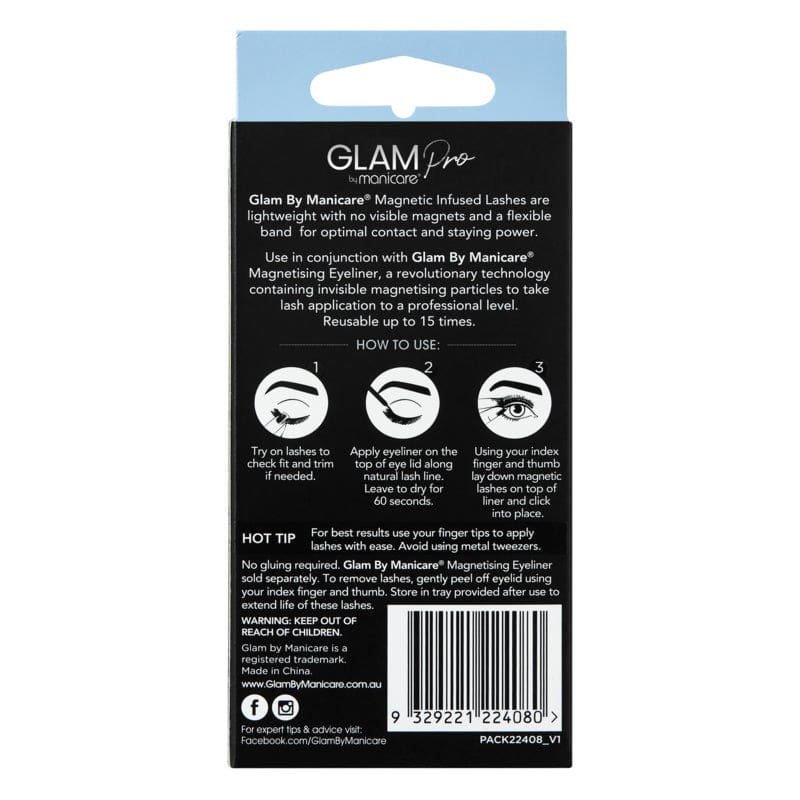 Glam by Manicare Pro Magnetic Infused Natural Lashes - Mika