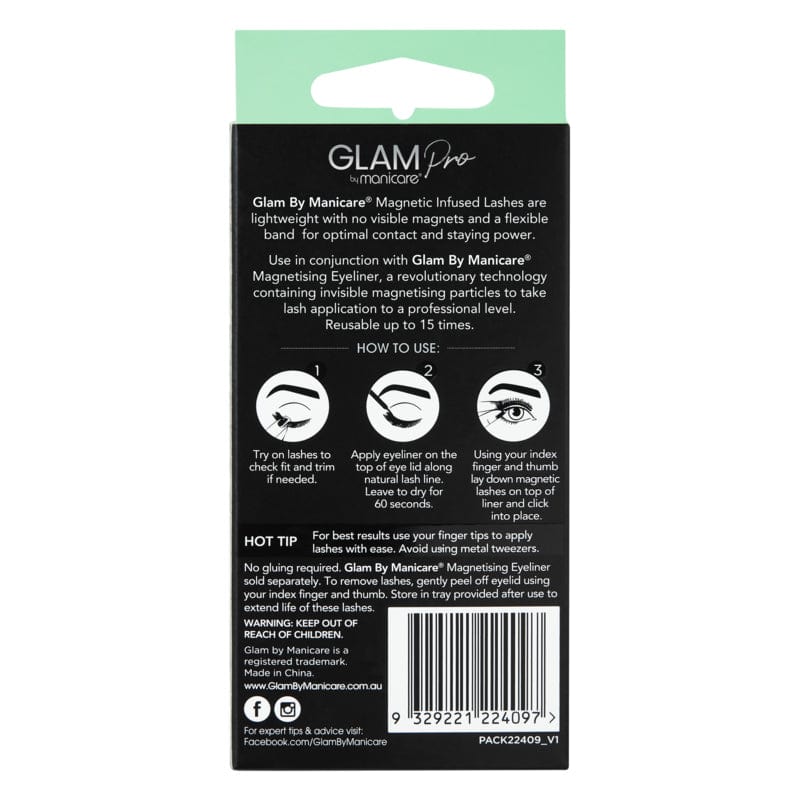 Glam by Manicare Pro Magnetic Infused Length Lashes - Jourdan