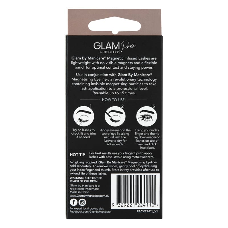 Glam By Manicare Pro Magnetic Infused Luxe Lashes - Devyn