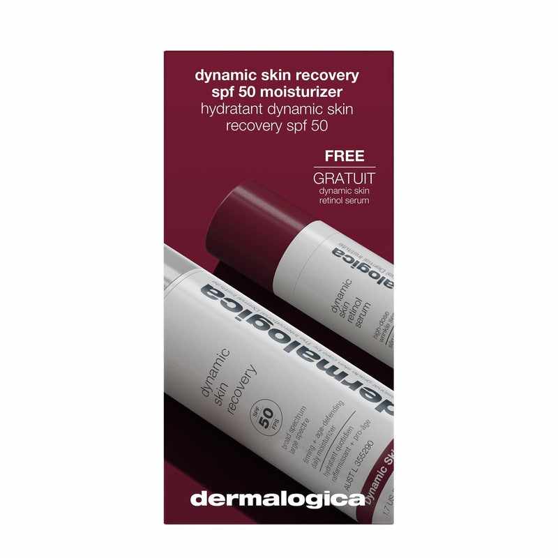 Dermalogica Dynamic Skin Recovery SPF50 + Free Travel Size Retinol Serum 2pk