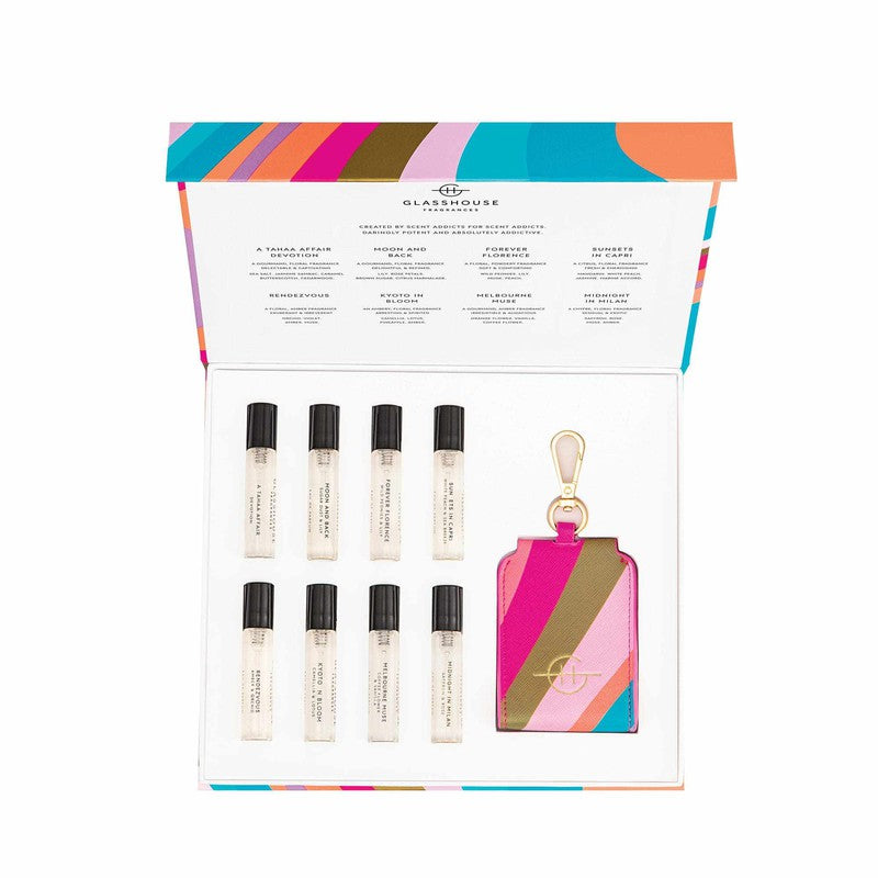 Glasshouse Fragrance EDP Library (8x 5ml) + Travel Case Keyring 40ml
