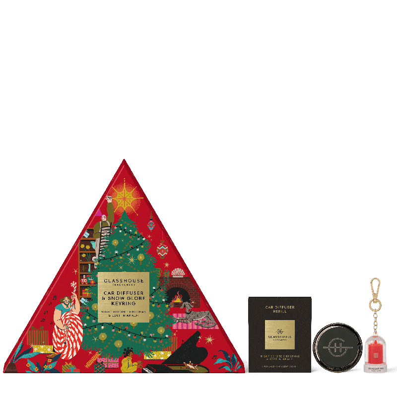 Glasshouse Night Before Christmas and Lost in Amalfi Car Diffuser and Key Ring Gift Set