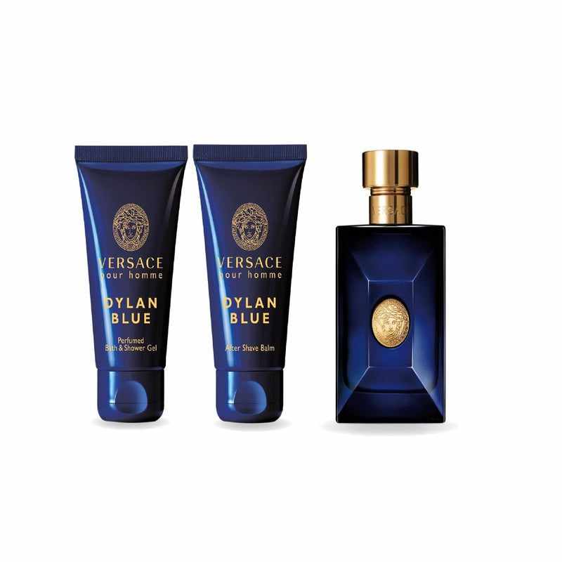 Versace Dylan Blue Pour Homme 50ml EDT Deluxe Gift Set 3pcs