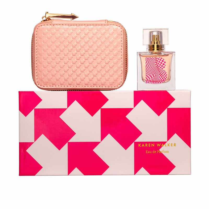 Karen Walker B 50ml EDP with Blush Pink Leather Wallet Gift Set 2pcs