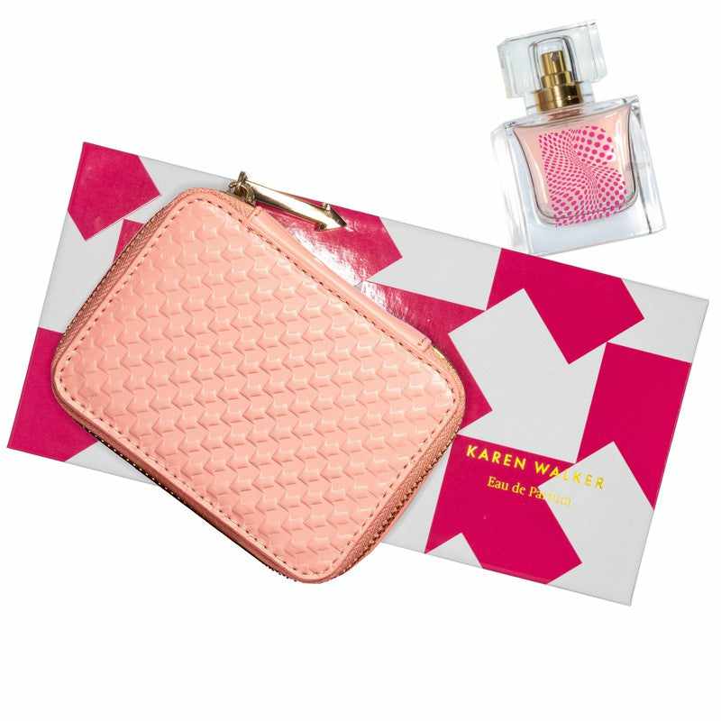 Karen Walker B 50ml EDP with Blush Pink Leather Wallet Gift Set 2pcs