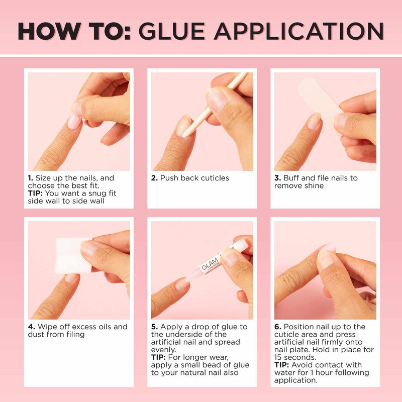 Glam by Manicare Glam by Manicare Press On Nails Medium Almond Fashion Kit 20024771