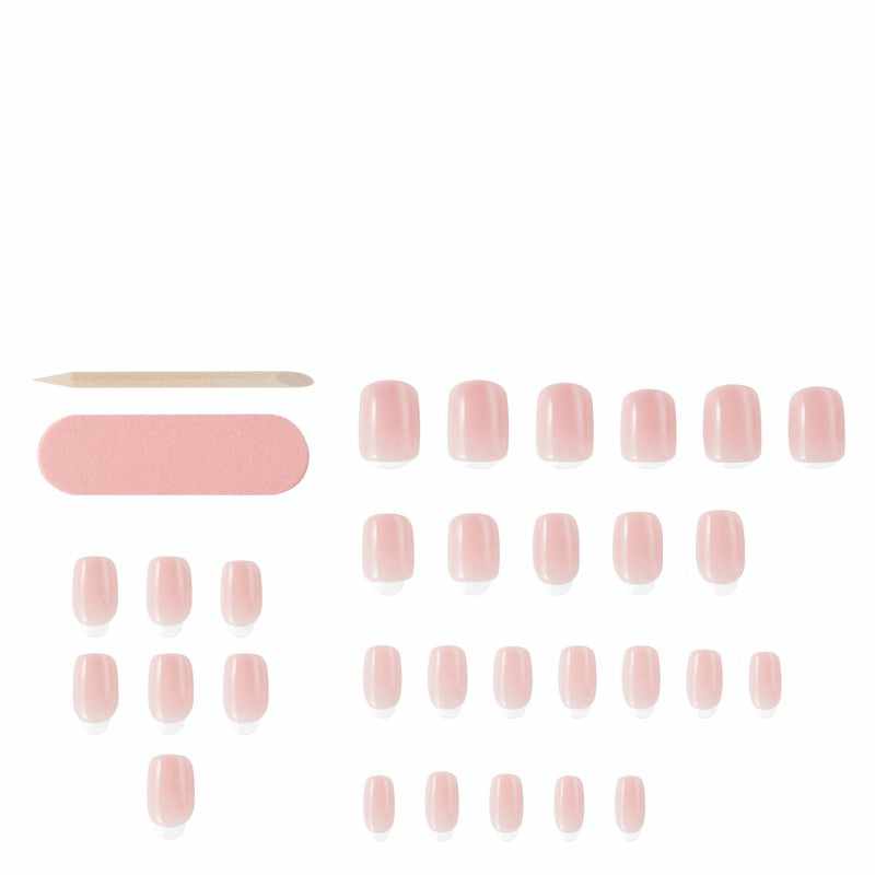 Glam by Manicare Glam Ready Pre-Glued Nails Rose Petal Jelly 30pcs