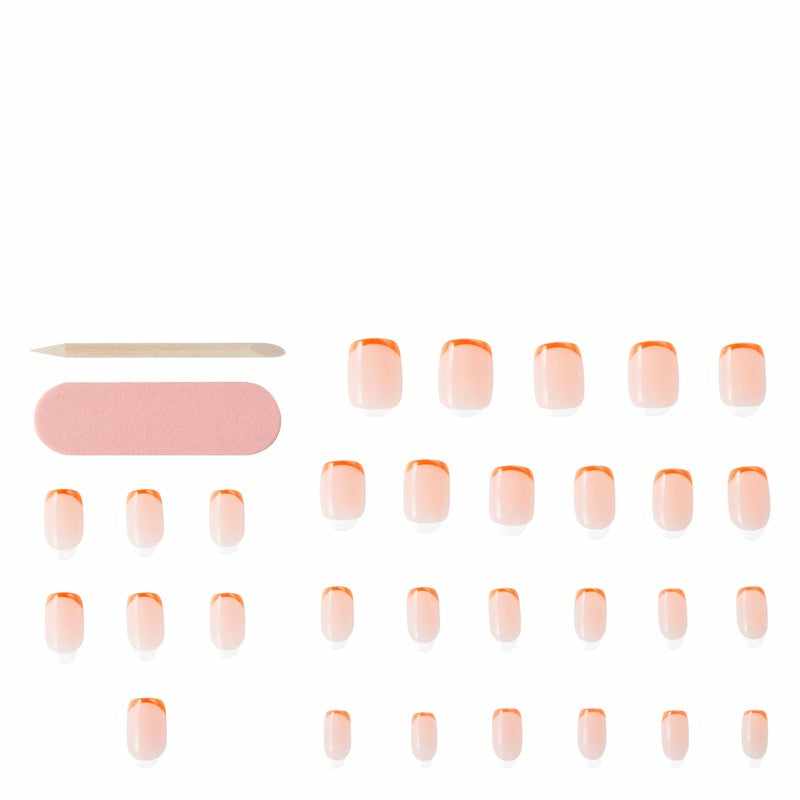 Glam by Manicare Glam Ready Pre-Glued Nails La Petite French 30pcs