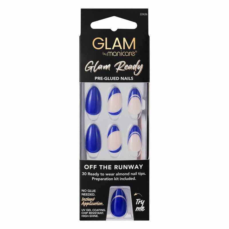 Glam by Manicare Glam Ready Pre-Glued Nails Off the Runway 30pcs