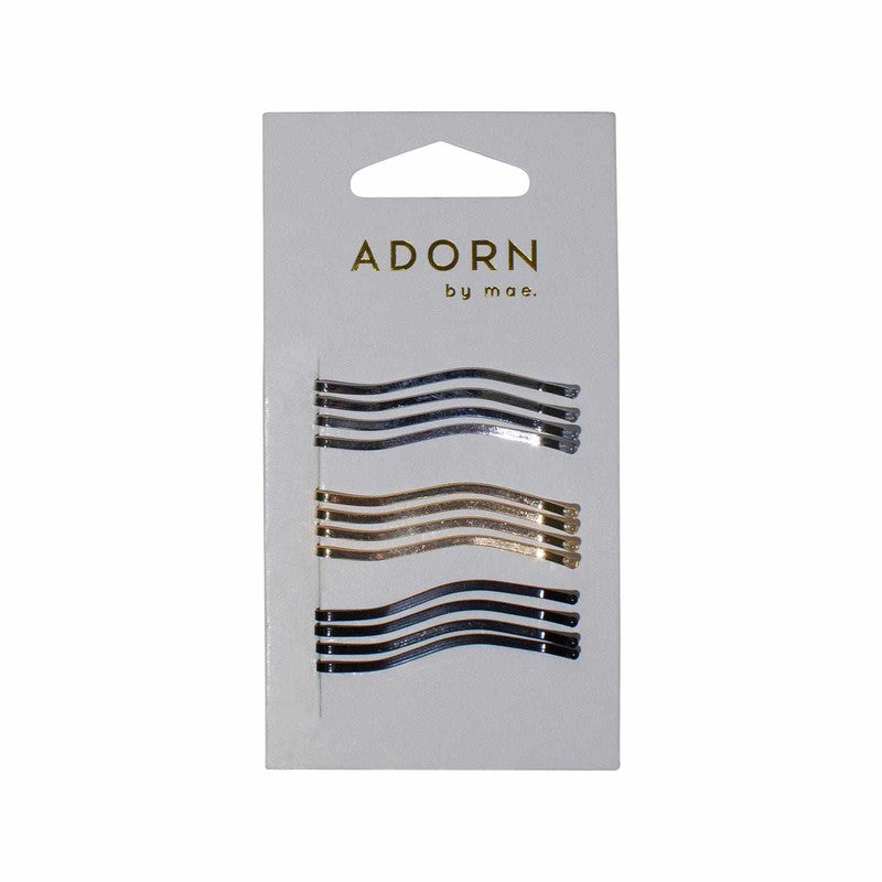 Adorn by Mae Hair Slides Metallic 12pk
