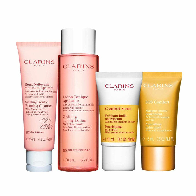 Clarins Soothing Cleansing Collection 4pcs