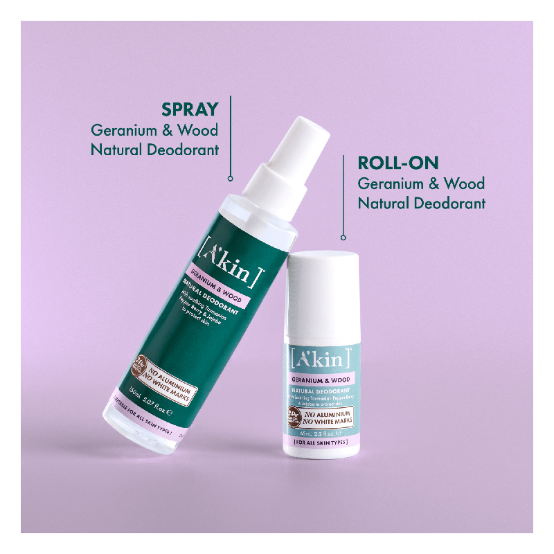 A'kin A'kin Deodorant Geranium & Wood Roll-On 65ml 20026206