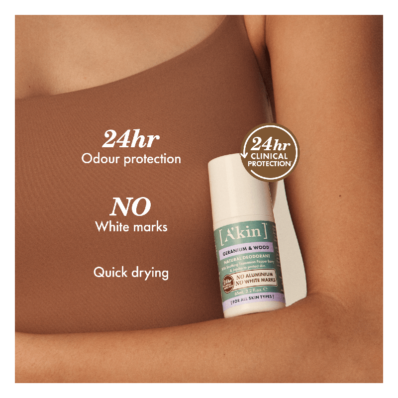 A'kin A'kin Deodorant Geranium & Wood Roll-On 65ml 20026206