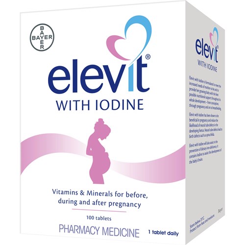 Elevit With Iodine Pregnancy Multivitamin Tablets 100s Life Pharmacy New Zealand